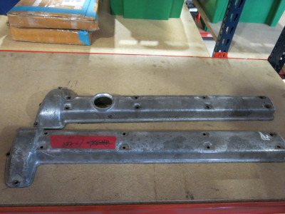 Pair of Jaguar XK Cam Shafts Covers in Aluminium.