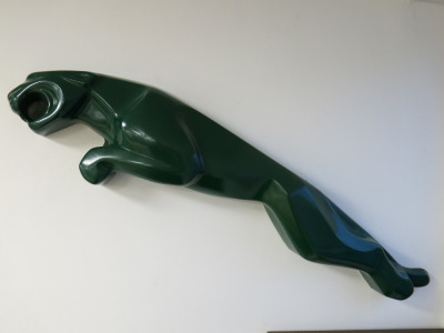 Plastic Jaguar Logo in Green. Size 90cm.