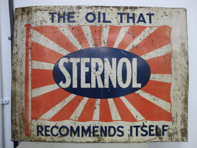 Sternol 'The Oil That Recommends Itself' Vintage Original Tin Sign. Size 49 x 64cm.