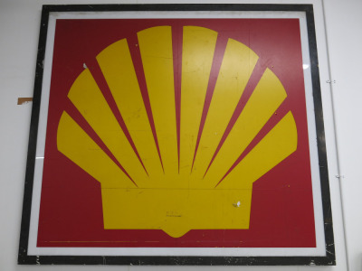 Shell Logo Perspex in Aluminium Frame. Size H167 x W184cm.