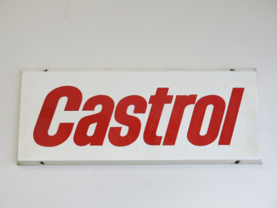 Castrol Vintage Original Fibreglass Sign. Size H36 x W90cm.