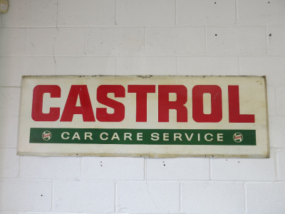 Castrol 'Car Care Service' Vintage Original Tin Sign. Size H59 x W180cm.