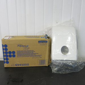 Boxed Kimberly Clark Aquarius Folded Hand Towel Dispenser.
