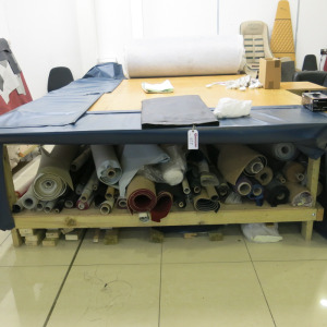 Approx 50 Part Rolls of Carpet, Fabric & Felt Padding (As Viewed).