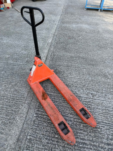 2500Kg Pallet Truck in Orange.