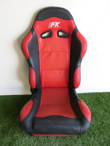 FK Powered by Perfection Bucket Sports Seats in Red & Black.