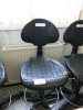 6 x Laboratory/Draughtsman Operator Chairs with Black PVC Seat (One New Boxed). - 3