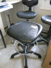 6 x Laboratory/Draughtsman Operator Chairs with Black PVC Seat (One New Boxed). - 4
