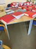 Light Wood Furniture (Located Throughout the Tower Building Offices) to Include: 2 x Round Tables, Wave Desk & Pedestal, Pigeon Hole Cabinet, 4 Drawer & 2 Drawer Filing Cabinets, 2 Door Cupboard, 4 x Chrome Framed Blue Hopsack Chairs, 4 x Operators Chairs - 9