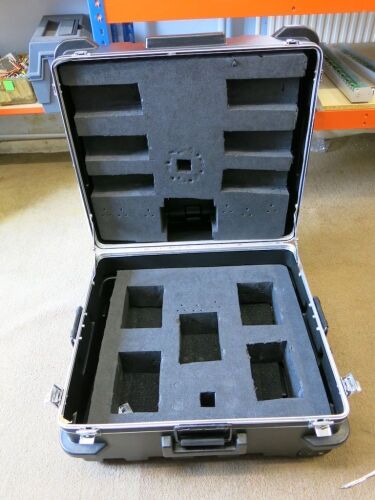 Heavy Duty Flight Case, with Foam Cutout Compartments Inside. (Tower Building)