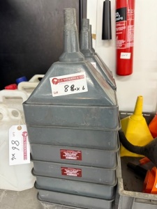 6 x 10" Kennedy Heavy Duty Plastic Garage Funnel.