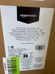 Pair of Amazon Basics 3 Ton Axle Stands in Box.