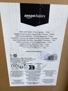 Pair of Amazon Basics 3 Ton Axle Stands in Box.