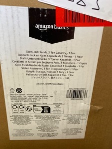 Pair of Amazon Basics 3 Ton Axle Stands in Box.