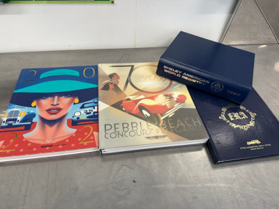4 x Hardback Books to Include: Concour de Elegance Pebble Beach, Shelby American World Registry, Incredible India & 2022 The Concours Year.
