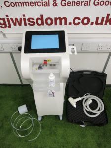 Pureskin Epilasel Ice Platinum Laser Hair Removal Machine, S/N OE02070423, YOM 2023. Comes with 1 x Applicator with 3 Wave Lengths, 755nm, 808nm, 1064nm in Carry Case. (Password 12345).