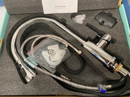 Forious Stainless Steel Kitchen Tap with Flexy Spray Head. New/Boxed.