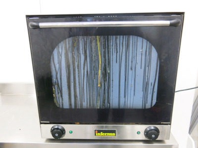 Infernus Countertop Convection Oven, 240v. Size H56 x W59 x D59cm.