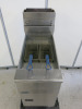 Pitco Gas Single Well Deep Fat Fryer, Model SG14, S/N G16LA087168. Comes with 2 Baskets. Size H90 x W40 x D86cm. - 2