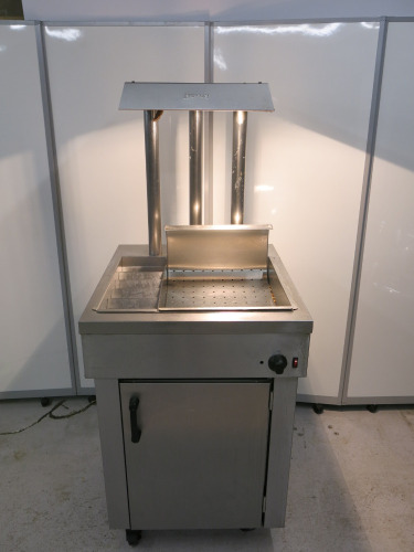 Archway Heated Electric Chip Scuttle with Storage, Model CS1/E. Size H157 x W64 x D71cm.