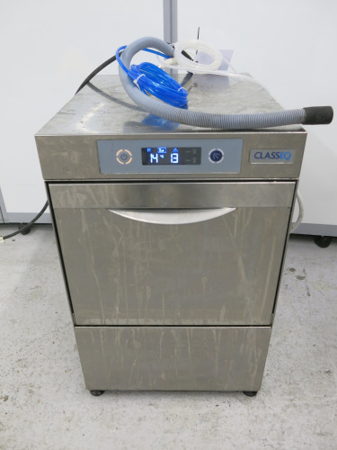 Classeq Undercounter Glasswasher, Model G350, S/N 4009697, YOM 03/2022, Size H64 x W41 x D52cm. Comes with 1 x Tray.