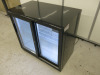 Polar G Series Double Sliding Door Back Bar Bottle Cooler, Model GL10-07, S/N CK210601840. Size H85 x W90 x D51cm. - 2