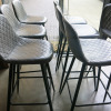 7 x Grey Quilted Effect High Stalls on Metal Frame. - 5