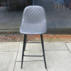 7 x Grey Quilted Effect High Stalls on Metal Frame. - 6