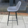 7 x Grey Quilted Effect High Stalls on Metal Frame. - 7