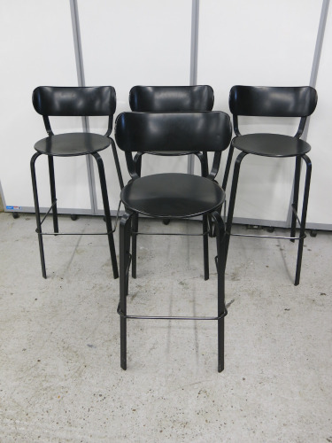 4 x Lapalma Stil Barstool in Black Powder Coated Metal. Size H98cm.