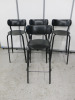 4 x Lapalma Stil Barstool in Black Powder Coated Metal. Size H98cm.