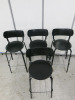 4 x Lapalma Stil Barstool in Black Powder Coated Metal. Size H98cm. - 2