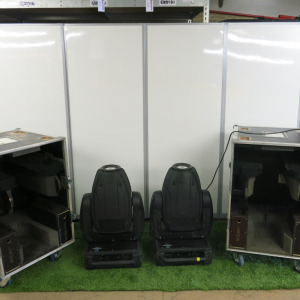 Quantity of Lighting Equipment to Include: 2 x Robe ColorSpot 700E AT, Comes with Robe Show Lighting Flight Case, Size H96 x W120 x D60, 4 x Strand Quartet F 650w Stage Lights, 4 x Strand Quartet PC 650w Stage Lights (NOTE: 1 x light requires bulb), 2 x 