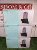 20 x Boxed/New GoodHome Bamia Glass Angled Cooker Hoods, Model GHAGRO90. - 2