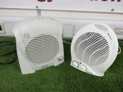 2 x Assorted Electric Fans to Include: 1 x Delonghi & 1 x Heatstore.