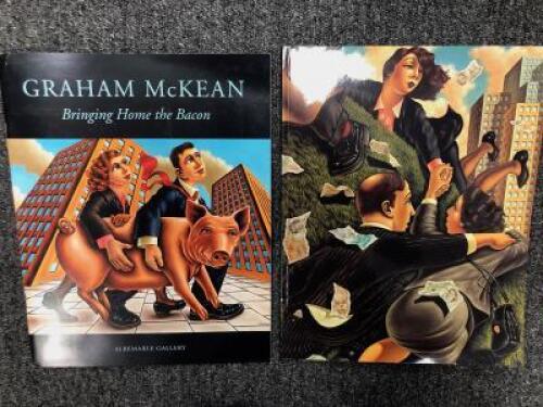 2 x Graham McKean Albermarle Exhibition Gallery Catalogues - Powersuits & Pinstripes March & Bringing Home The Bacon