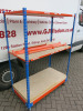RapidRacking Shelf Trolley in Blue & Orange with 5 x Chipboard Decks, Size H170 x W122 x D61cm. - 3