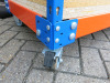 RapidRacking Shelf Trolley in Blue & Orange with 5 x Chipboard Decks, Size H170 x W122 x D61cm. - 4