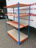 RapidRacking Shelf Trolley in Blue & Orange with 5 x Chipboard Decks, Size H170 x W122 x D61cm. - 2