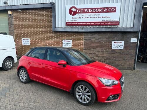 GF12 HRJ: Audi A1 Sport TFSI S-A, 5 Door Hatchback in Red. Petrol, Automatic, 1390cc. Mileage 58,145. MOT Expires 3rd March 2026. ULEZ Compliant. Comes with V5C Logbook, 2 x Keys & Full Service History. NOTE: vehicle sold with zero buyers premium or VAT