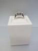 18ct White Gold, Diamond Ring with 3 x Set Equal Size Diamonds in Box. Ring Size K-L. RRP &pound;5395.