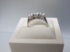 18ct White Gold, Diamond Ring with 3 x Set Equal Size Diamonds in Box. Ring Size K-L. RRP &pound;5395. - 2