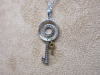 18ct White Gold Necklace with Diamond (0.14ct) Set Key Pendant. RRP &pound;710. - 3