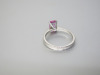 18ct White Gold, Emerald Cut Pink Sapphire. Ring Size M. RRP &pound;1295. - 5