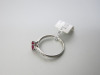 Platinum Ruby Solitaire & Diamond Shoulder Ring (0.14ct). Ring Size L. RRP &pound;1895. - 3