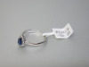18ct White Gold Precious Blue Stone Ring with Diamond Cluster Surround. Ring Size L. RRP &pound;1395. - 3