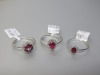 Collection of 3 x 18ct White Gold Ruby & Diamond Rings. Ring Sizes M. Total RRP &pound;4150. - 5
