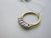 18ct Gold Ring with 5 Diamonds in White Gold Claw Mount. Size K-L. - 2