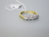 18ct Gold Ring with 5 Diamonds in White Gold Claw Mount. Size K-L. - 5