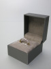 18ct Gold Ring with 7 Diamonds in White Gold Claw Mount, Size M. RRP &pound;1395.